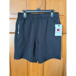 Boys' Champion Black Double Knit Shorts Size Medium (10/12) NWT